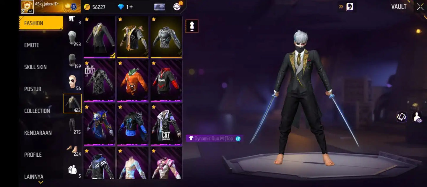 Free Fire Account LVL65 "Full Acces"