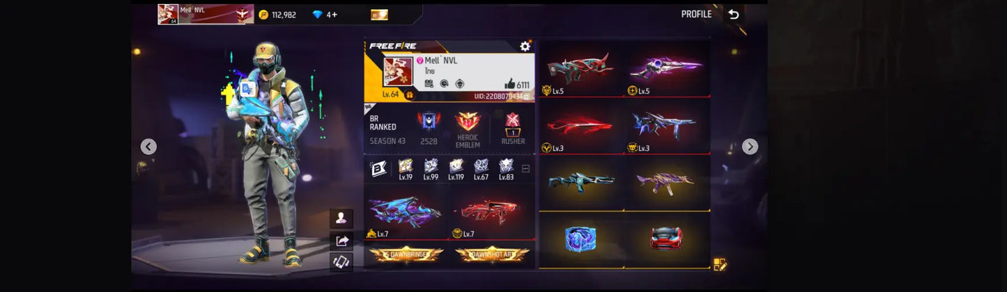 Free Fire Account Lv64 "Full Acces"
