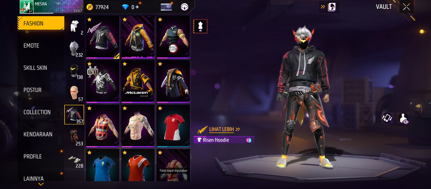 Free Fire account "Full Acces"