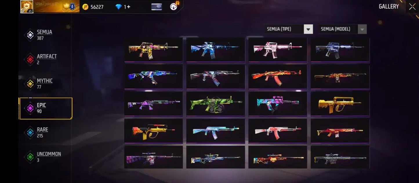 Free Fire Account LVL65 "Full Acces"